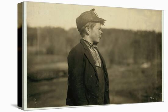 Dave, a young "pusher", moving trams and coal, at Bessie Mine, Alabama , 1910-Lewis Wickes Hine-Stretched Canvas