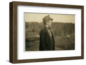 Dave, a young "pusher", moving trams and coal, at Bessie Mine, Alabama , 1910-Lewis Wickes Hine-Framed Photographic Print