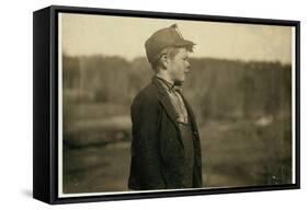 Dave, a young "pusher", moving trams and coal, at Bessie Mine, Alabama , 1910-Lewis Wickes Hine-Framed Stretched Canvas