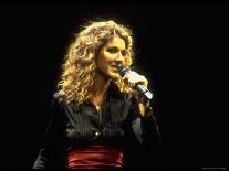 Canadian Pop Music Star Celine Dion Singing Into Microphone During "Hirshfeld Drawing" Function-Dave Allocca-Premium Photographic Print