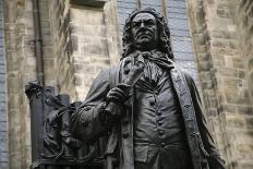 Statue of J. S. Bach, Courtyard of St. Thomas Church, Leipzig, Germany-Dave Bartruff-Photographic Print