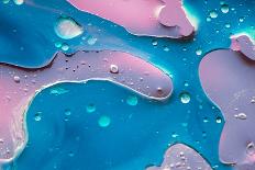 Abstract Macro Photography of Oil and Water with Color.-Dave Fauvell-Photographic Print