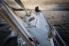 Sailboat Racing around Vancouver Island-Dave Heath-Framed Stretched Canvas