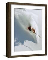 Dave Richards Skiing in Deep Powder Snow-Lee Cohen-Framed Premium Photographic Print