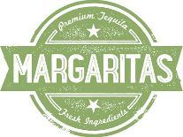 Premium Margaritas Cocktail Bar Menu Stamp-daveh900-Framed Art Print