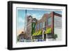 Davenport, IA, Exterior Views of Palmer School of Chiropractic and WOC Radio Station Bldg-Lantern Press-Framed Art Print