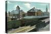 Davenport, Iowa - Chicago, Rock Island, and Pacific Train Depot-Lantern Press-Stretched Canvas