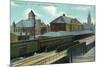 Davenport, Iowa - Chicago, Rock Island, and Pacific Train Depot-Lantern Press-Mounted Premium Giclee Print