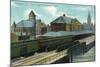 Davenport, Iowa - Chicago, Rock Island, and Pacific Train Depot-Lantern Press-Mounted Art Print