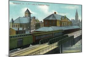 Davenport, Iowa - Chicago, Rock Island, and Pacific Train Depot-Lantern Press-Mounted Art Print