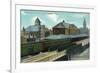 Davenport, Iowa - Chicago, Rock Island, and Pacific Train Depot-Lantern Press-Framed Art Print