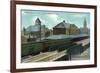 Davenport, Iowa - Chicago, Rock Island, and Pacific Train Depot-Lantern Press-Framed Art Print