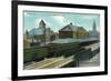 Davenport, Iowa - Chicago, Rock Island, and Pacific Train Depot-Lantern Press-Framed Art Print