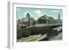 Davenport, Iowa - Chicago, Rock Island, and Pacific Train Depot-Lantern Press-Framed Art Print