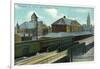 Davenport, Iowa - Chicago, Rock Island, and Pacific Train Depot-Lantern Press-Framed Art Print