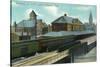 Davenport, Iowa - Chicago, Rock Island, and Pacific Train Depot-Lantern Press-Stretched Canvas