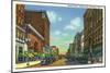 Davenport, Iowa, Eastern View down Second Street-Lantern Press-Mounted Art Print