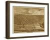 Davenport, Iowa - Panoramic Map-Lantern Press-Framed Art Print