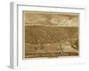 Davenport, Iowa - Panoramic Map-Lantern Press-Framed Art Print