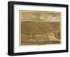 Davenport, Iowa - Panoramic Map-Lantern Press-Framed Art Print