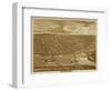 Davenport, Iowa - Panoramic Map-Lantern Press-Framed Art Print