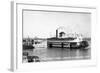 Davenport, Iowa - Rock Island-Davenport Ferry Landing-Lantern Press-Framed Art Print