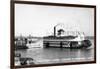 Davenport, Iowa - Rock Island-Davenport Ferry Landing-Lantern Press-Framed Art Print