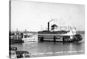 Davenport, Iowa - Rock Island-Davenport Ferry Landing-Lantern Press-Stretched Canvas