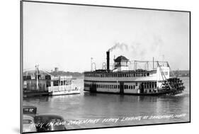 Davenport, Iowa - Rock Island-Davenport Ferry Landing-Lantern Press-Mounted Art Print