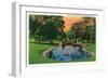 Davenport, Iowa, Vanderveer Park View of the Lagoon-Lantern Press-Framed Art Print