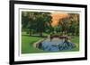 Davenport, Iowa, Vanderveer Park View of the Lagoon-Lantern Press-Framed Art Print