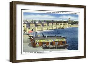 Davenport, Iowa, View of the American Legion Post No. 26, Snug Harbor-Lantern Press-Framed Art Print