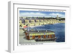 Davenport, Iowa, View of the American Legion Post No. 26, Snug Harbor-Lantern Press-Framed Art Print