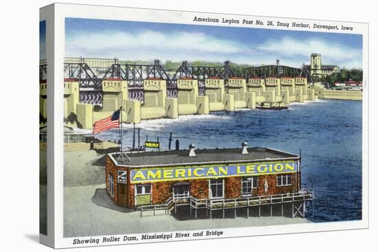 Davenport, Iowa, View of the American Legion Post No. 26, Snug Harbor-Lantern Press-Stretched Canvas