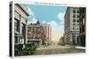 Davenport, Iowa, Views of the Third and Brady Streets-Lantern Press-Stretched Canvas