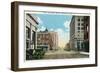 Davenport, Iowa, Views of the Third and Brady Streets-Lantern Press-Framed Art Print
