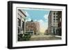 Davenport, Iowa, Views of the Third and Brady Streets-Lantern Press-Framed Art Print