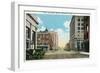 Davenport, Iowa, Views of the Third and Brady Streets-Lantern Press-Framed Art Print