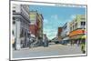 Davenport, Iowa, Western View down Second Street-Lantern Press-Mounted Art Print