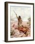 David about to cut off Goliath 's head - Bible-William Brassey Hole-Framed Giclee Print