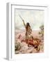 David about to cut off Goliath 's head - Bible-William Brassey Hole-Framed Giclee Print