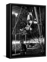 David Alzano Interrupts His Mother Elsie to Complain of Playmate Squabbles at Ringling Bros. Circus-Nina Leen-Framed Stretched Canvas