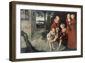 David and Bathseba-Lucas Cranach the Elder-Framed Giclee Print