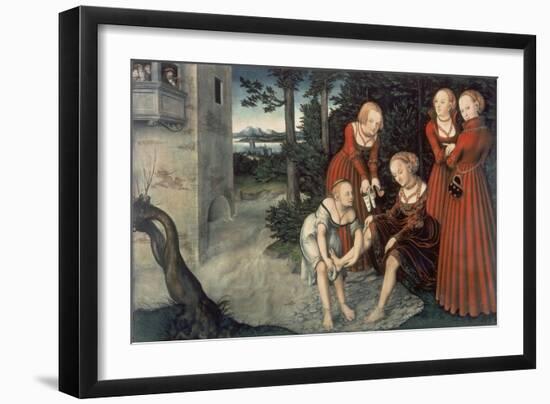 David and Bathseba-Lucas Cranach the Elder-Framed Giclee Print