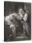 David and Bathsheba, from a 19th Century Print-null-Stretched Canvas