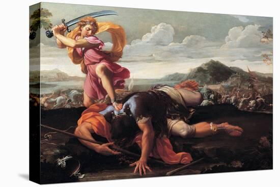 David and Goliath, 1650-1660-Guillaume Courtois-Stretched Canvas