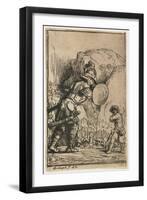 David and Goliath, 1655-Rembrandt van Rijn-Framed Giclee Print