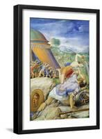 David and Goliath, C.1557-61 (Vellum)-Giorgio Giulio Clovio-Framed Giclee Print