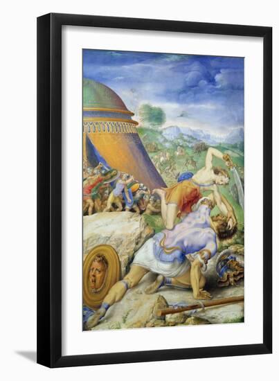 David and Goliath, C.1557-61 (Vellum)-Giorgio Giulio Clovio-Framed Giclee Print