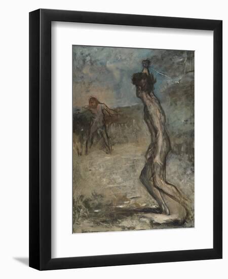 David and Goliath, C.1857-Edgar Degas-Framed Premium Giclee Print